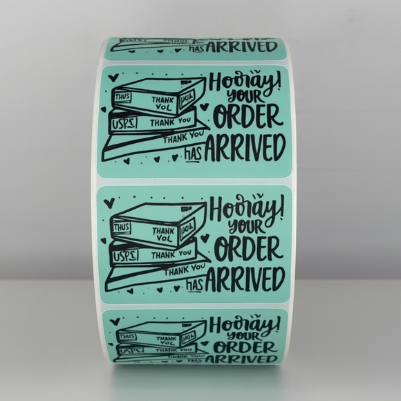 Hooray Your Order Has Arrived Stickers | Yellow Cute Packaging Labels - Picture 10 of 11